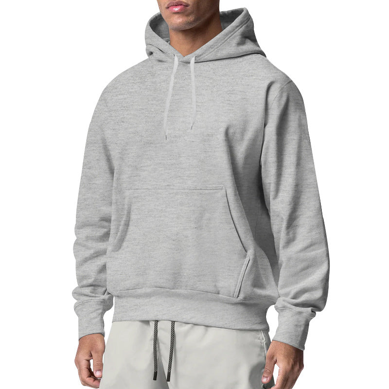 Herren nan Kapuzenpullover mit Kängurutasche, Relaxed-Fit und gerippten Bündchen Drune