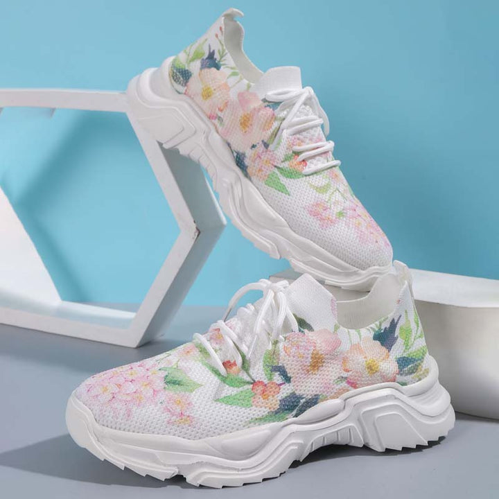 Drune | Breite Sneaker Mit Blumenmuster Für Damen