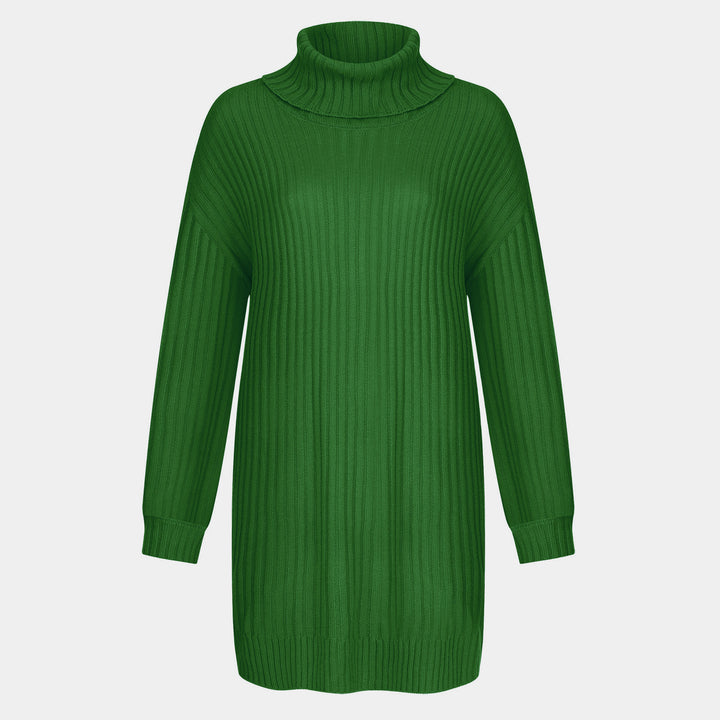 Damen Gerippter Rollkragen-Tunika mit kastigem Oversize-Schnitt Drune
