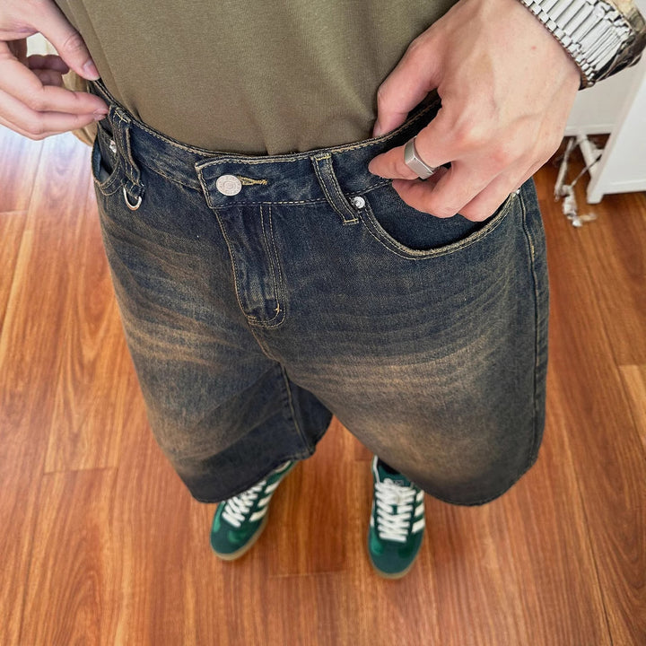 Damen Weitgeschnittene Jeans-Shorts Drune