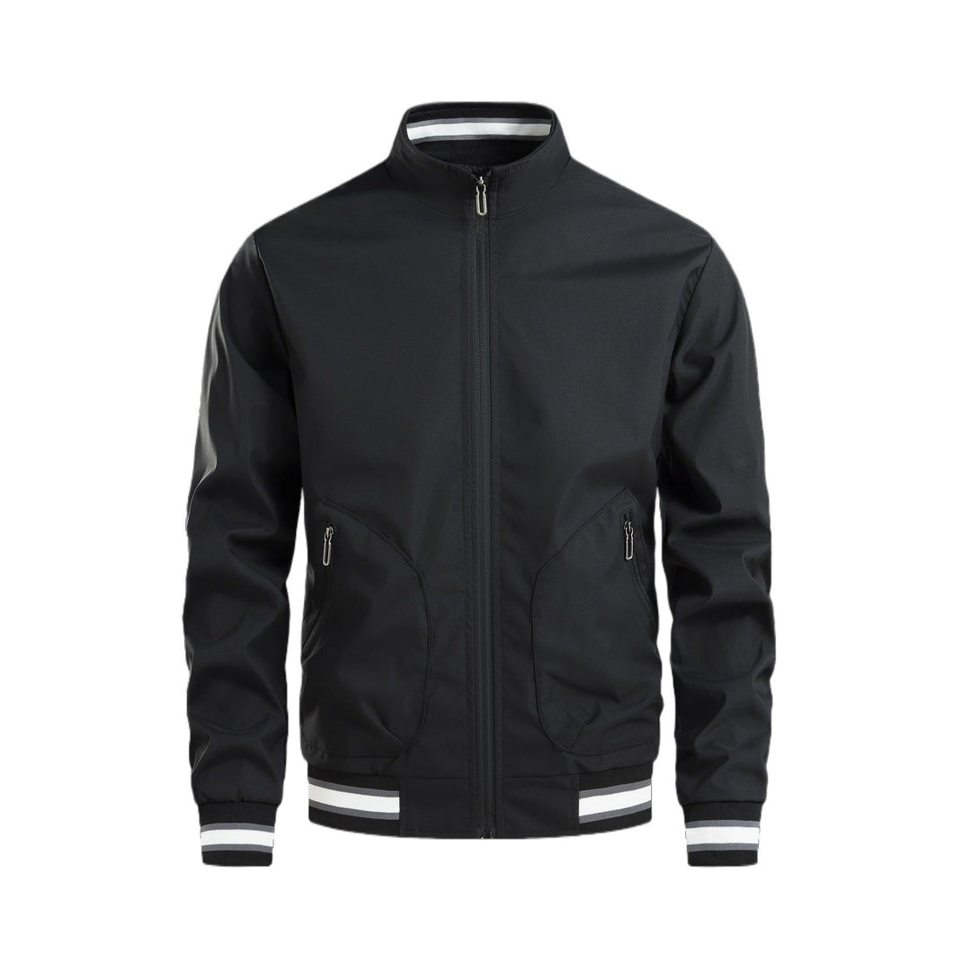 Herren sportliche Übergangsjacke mit hohem Kragen und praktischen Reißverschlusstaschen Drune