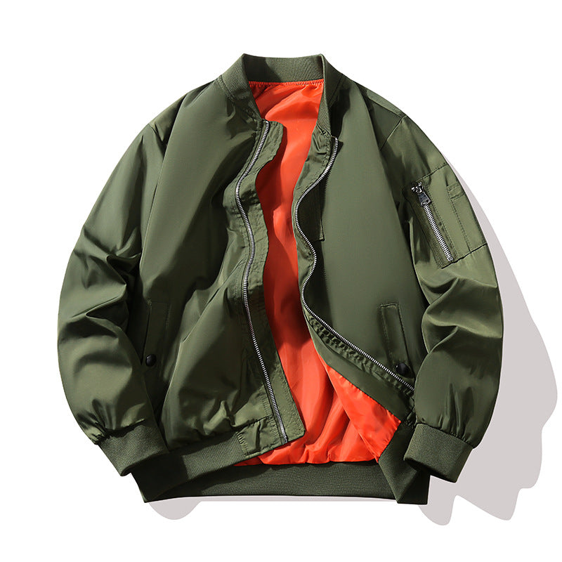 Herren Modische Bomberjacke mit leuchtendem Innenfutter Drune
