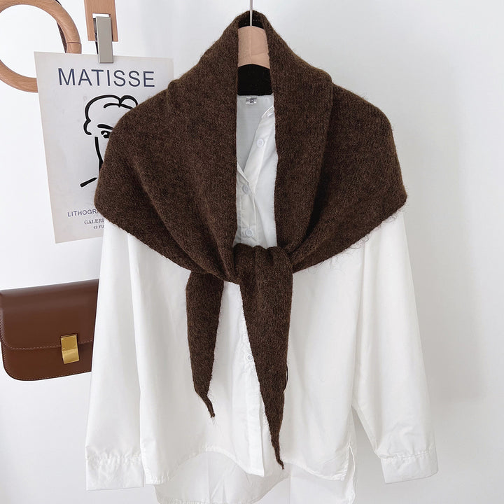 Damen Kuscheliger Wickelponcho mit modernen Fransen und elegantem Design Drune