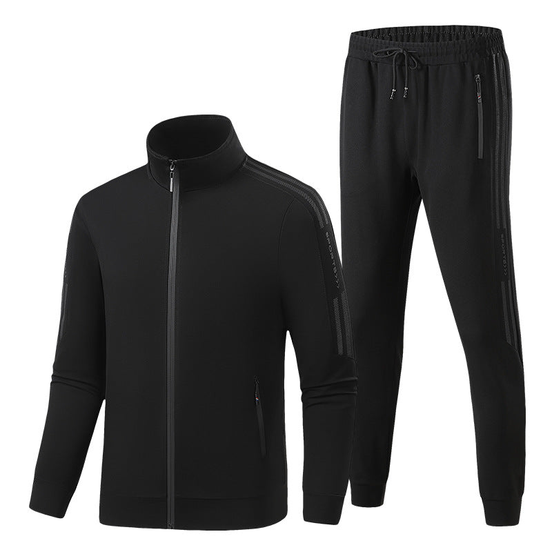 Herren Funktions-Trainingsanzug-Set mit Reißverschlussjacke und elastischer Jogginghose Drune