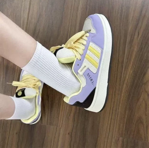 Damen sportliche Sneakers mit luftiger Mesh-Oberfläche und dämpfender Sohle Drune