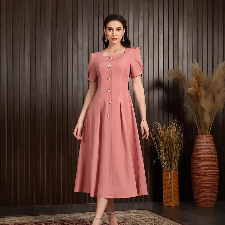Damen Elegantes Midi-Kleid Drune