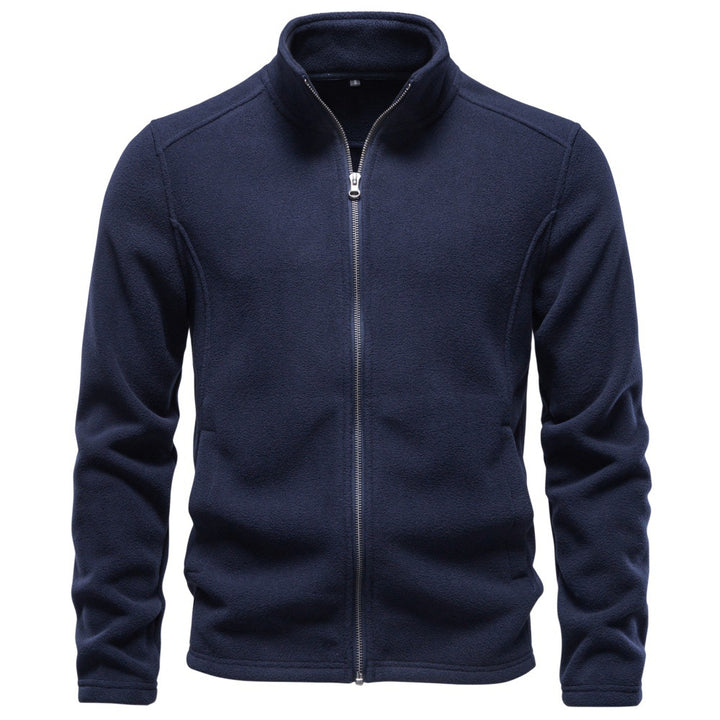 Herren Fleecejacke mit Stehkragen und durchgehendem Reißverschluss Drune