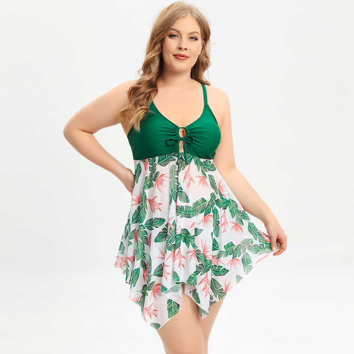 Damen Badekleid mit floralem Rock Drune