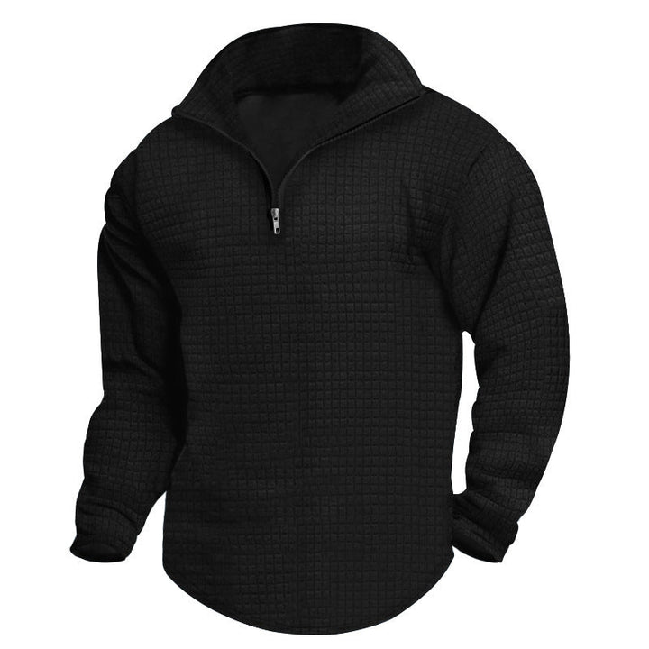 Herren Wärmeisolierter Pullover mit halbhohem Kragen und strukturierter Oberfläche Drune