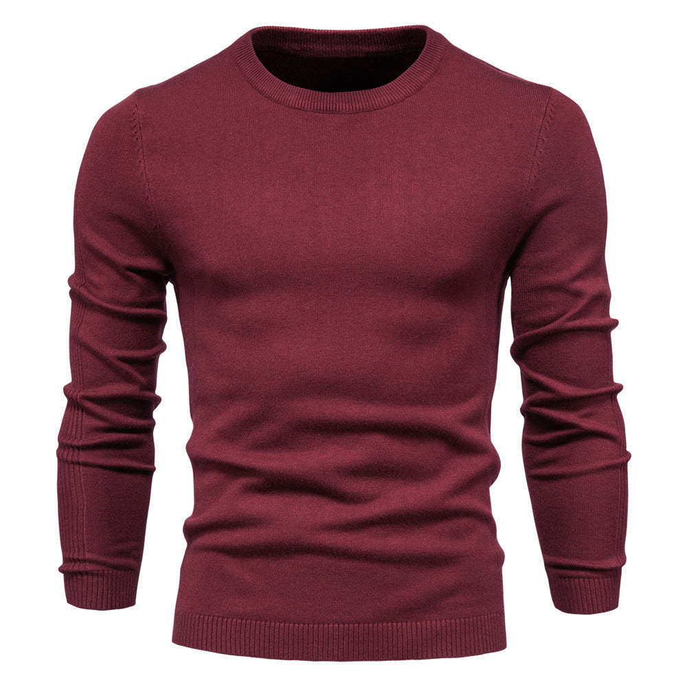 Herren Rundhals Pullover aus hochwertiger Baumwolle Drune