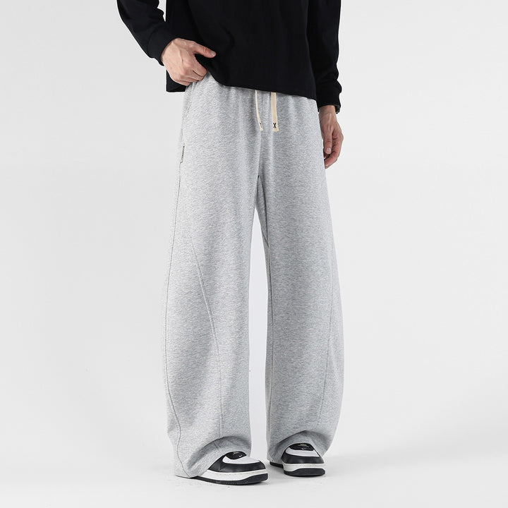 Herren Weite Relaxed-Freizeithose mit Tunnelzug & markanten Teilungsnähten Drune