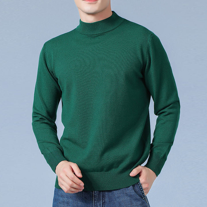 Herren Feiner Mockneck-Pullover aus hochwertigem Feinstrick mit gerippten Abschlüssen Drune