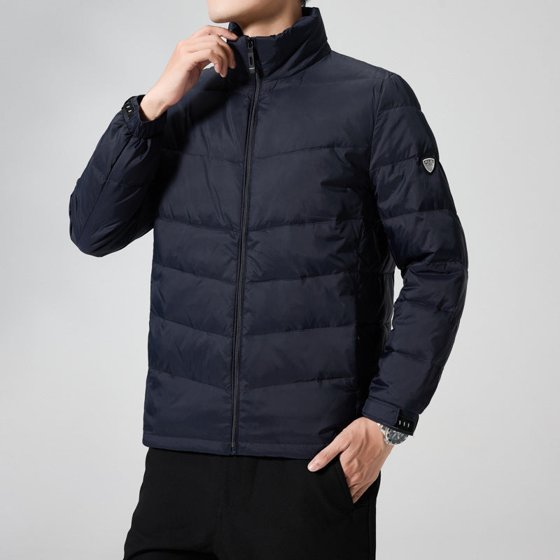 Herren Leichte gesteppte Thermojacke mit Stehkragen und winddichter Isolierung Drune