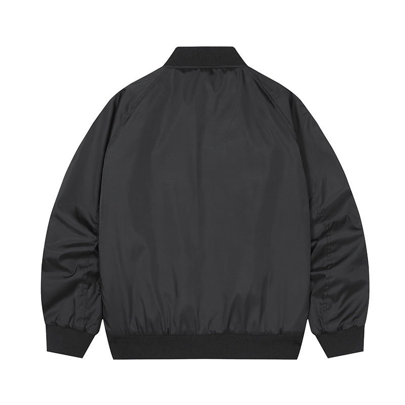 Herren Modische Bomberjacke mit hohem Kragen Drune