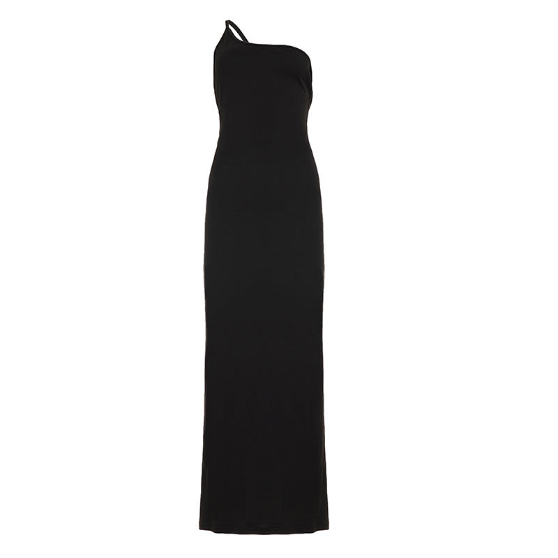Damen Maxikleid mit modernem asymmetrischem Schnitt und elegantem Spaghettiträger-Design Drune