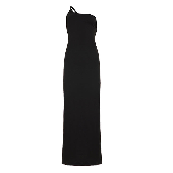 Damen Maxikleid mit modernem asymmetrischem Schnitt und elegantem Spaghettiträger-Design Drune