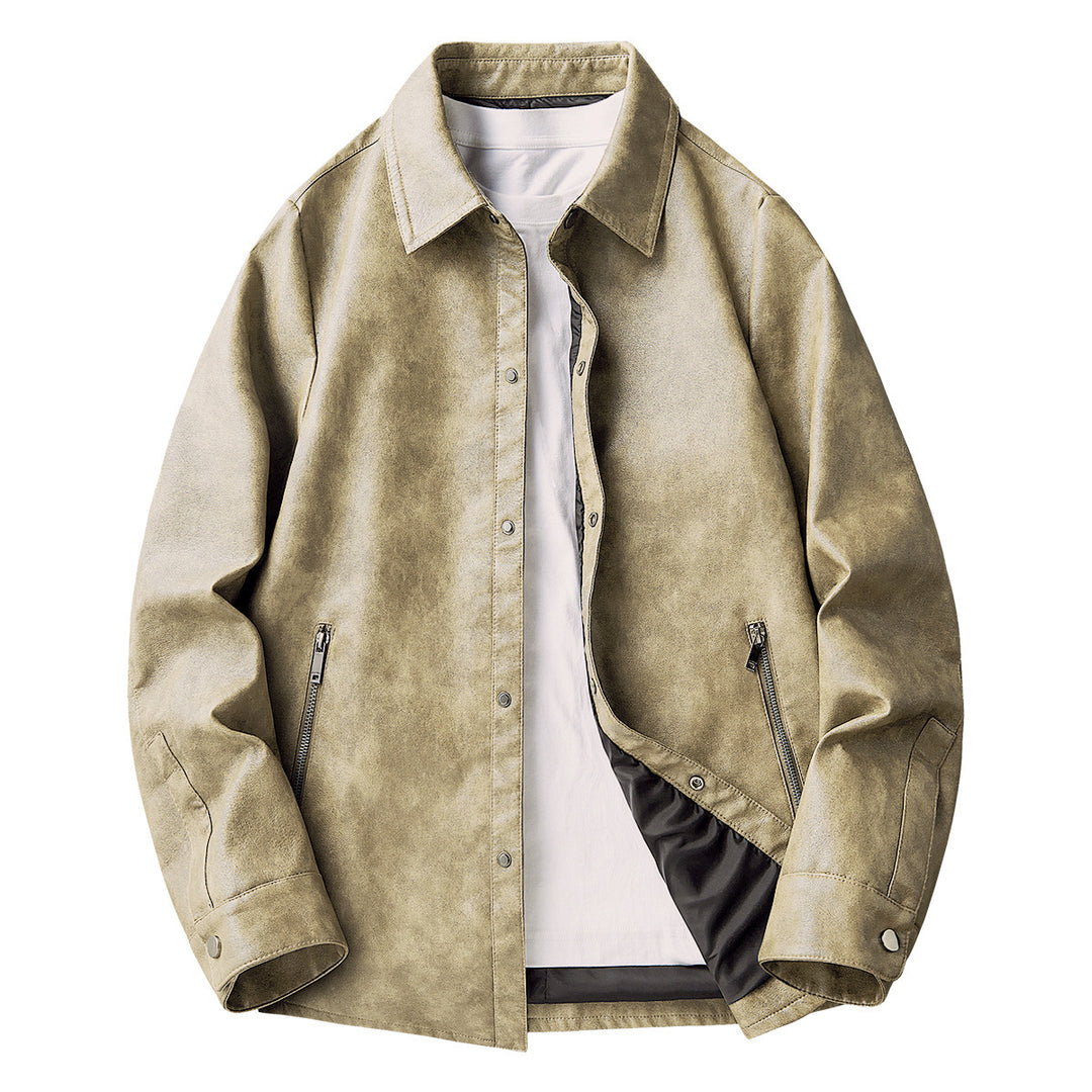 Herren Modische Lederjacke Drune 1787797546