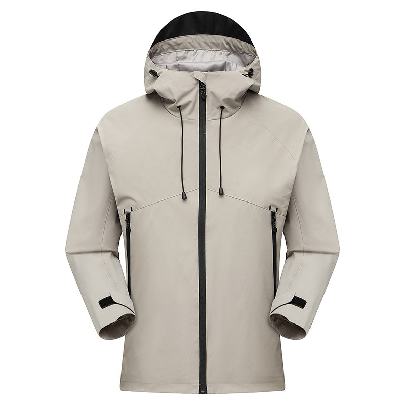Herren Wasserdichter High-Visibility Shellparka mit atmungsaktiver Membran, verstellbarer Kapuze und Belüftung Drune