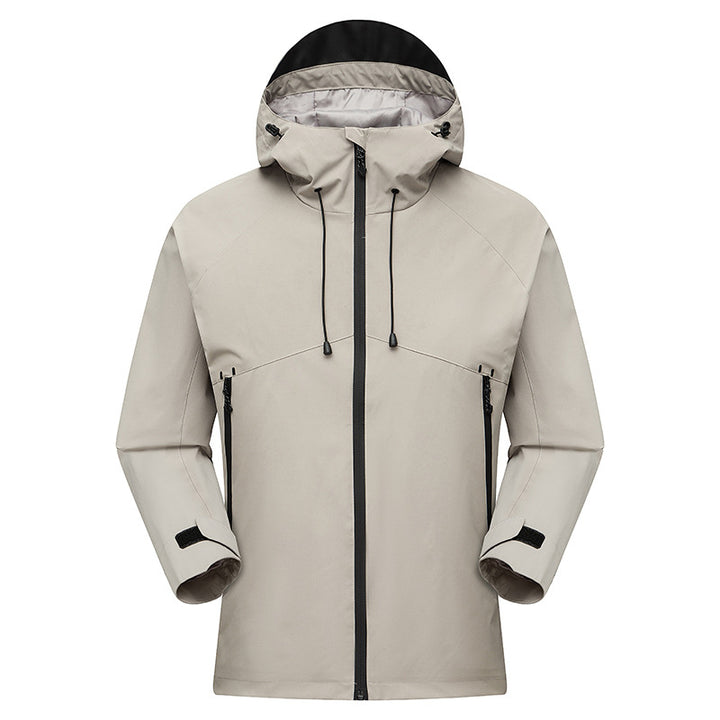 Herren Wasserdichter High-Visibility Shellparka mit atmungsaktiver Membran, verstellbarer Kapuze und Belüftung Drune