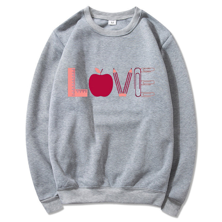 Damen Sweatshirt mit kreativem Love-Motiv Drune