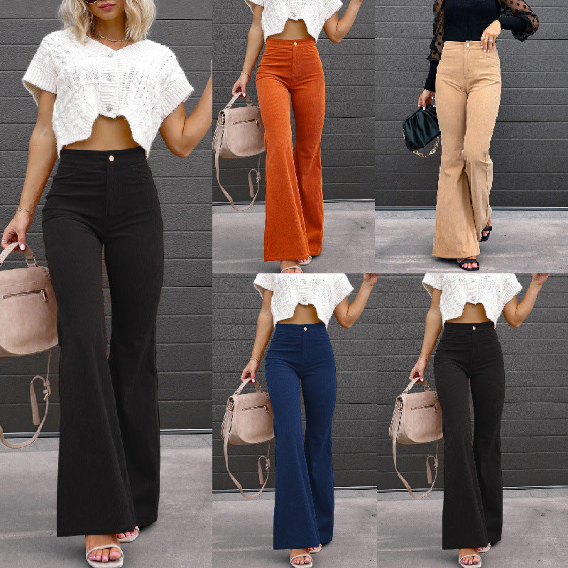 Damen Flared Jeans mit hohem Bund und tailliertem Schnitt Drune