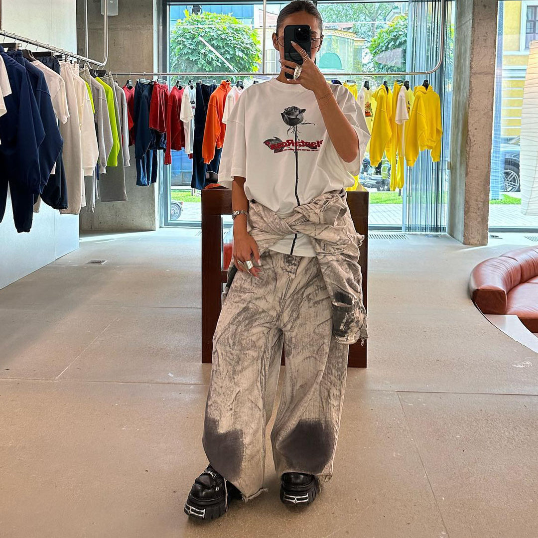 Damen Urbaner Oversized Hoodie mit grafischem Design Drune