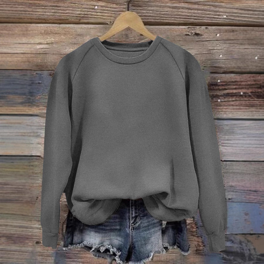 Damen Oversize Sweatshirt mit Raglanärmeln und elastischem Saum Drune