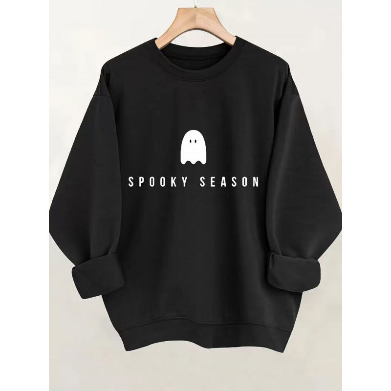 Damen Sweatshirt mit lässigem Gruselmotiv und weichem Innenfleece Drune