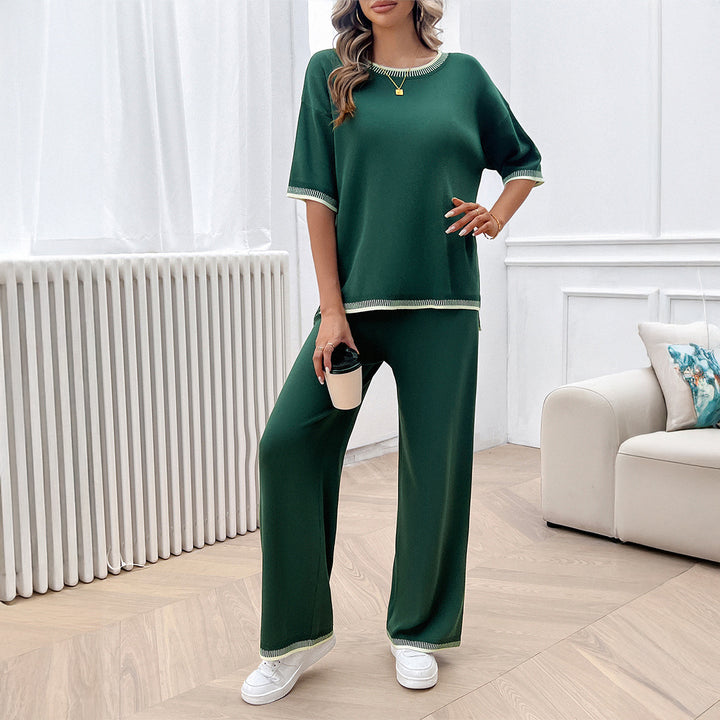 Damen Lässiges Set aus weitem Oberteil und weiten Hosen Drune