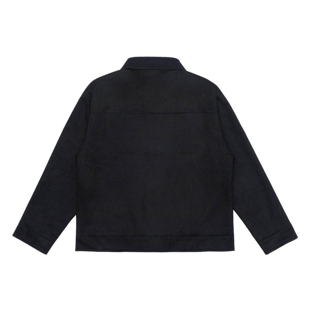Herren Overshirt-Jacke aus strukturiertem Velours mit Rippenkragen Drune