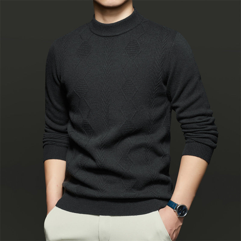Herren Feinstrickpullover mit modernem Strukturmuster Drune