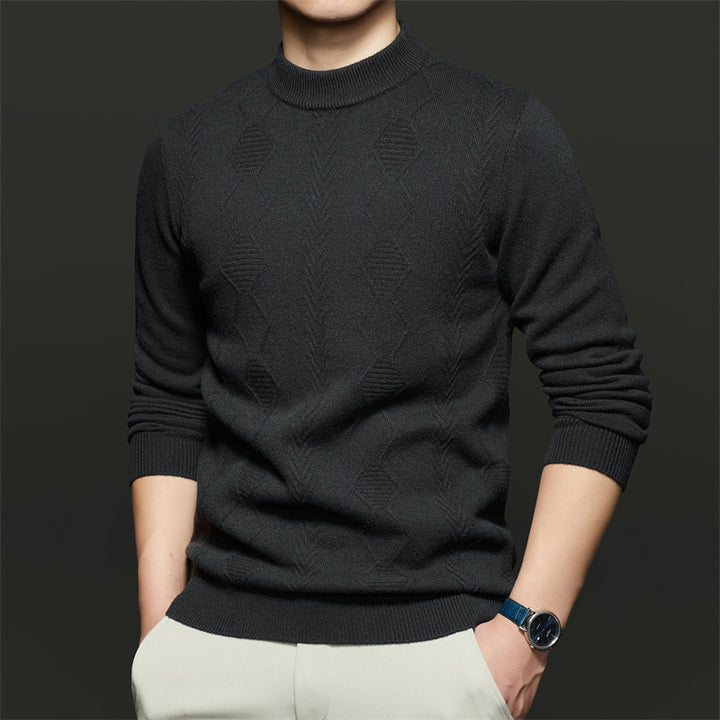Herren Feinstrickpullover mit modernem Strukturmuster Drune