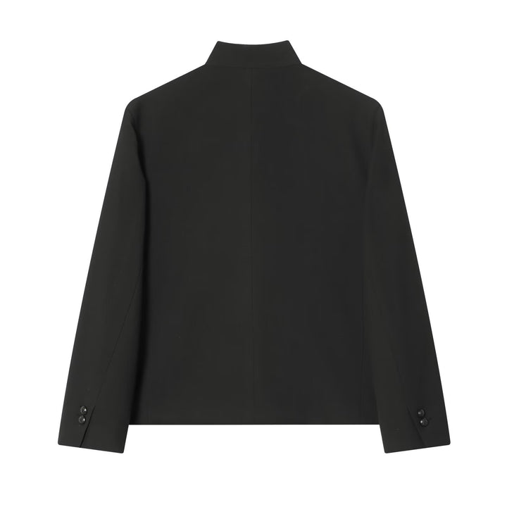 Damen Taillierter Kurzblazer mit Stehkragen und asymmetrischer Knopfleiste Drune