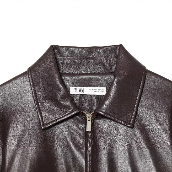 Damen Kurzjacke in veganer Lederoptik mit taillierendem Tunnelzug und Pattentaschen Drune