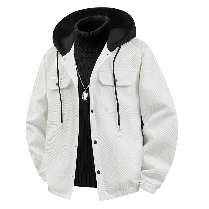 Herren Modische und funktionale Jacke mit Kapuze Drune