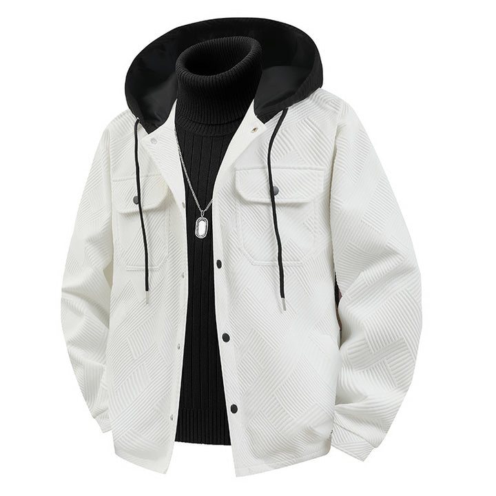 Herren Modische und funktionale Jacke mit Kapuze Drune