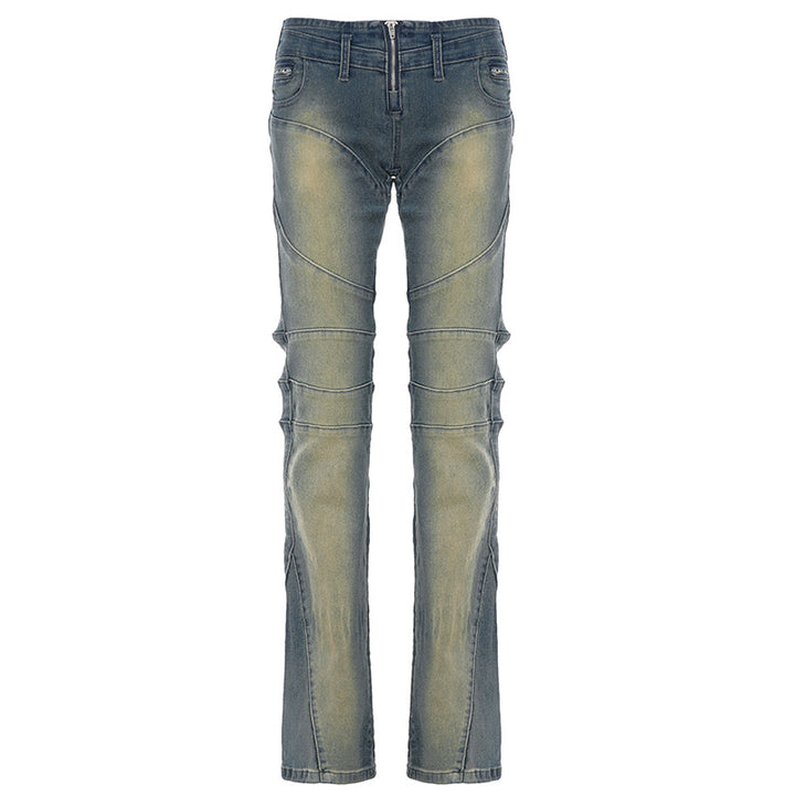 Damen Bootcut Jeans mit modischem Schnitt und stylishen Distressed-Details Drune
