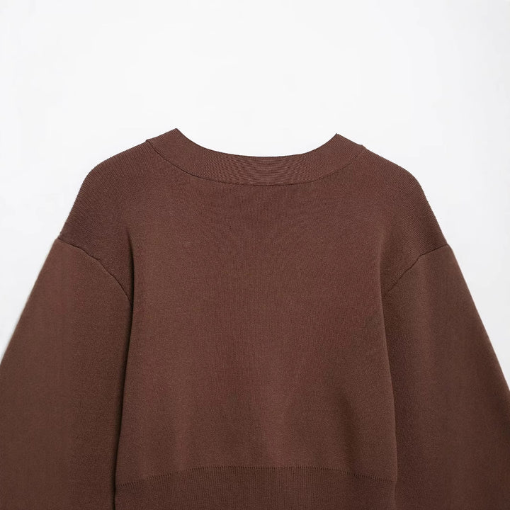 Damen lässige Strickjacke mit dekorativen Knopfdetails und elegantem Schnitt Drune