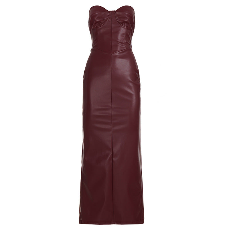 Damen Korsett-Oberteil im eleganten Look mit figurbetonendem Schnitt und strapazierfähigem Kunstleder Drune