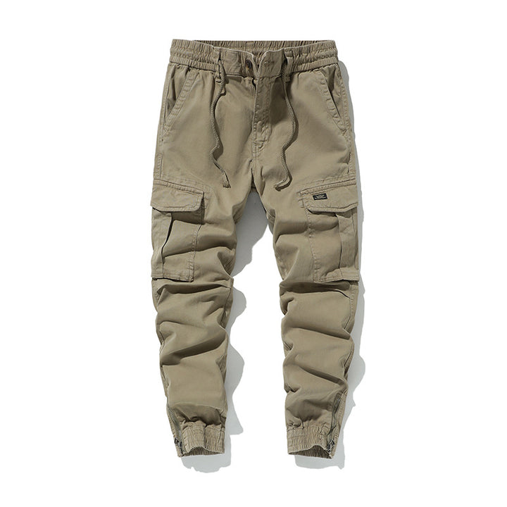 Herren Cargo-Jogginghose im Utility-Look mit Tunnelzugbund und Reißverschluss-Knöcheln Drune