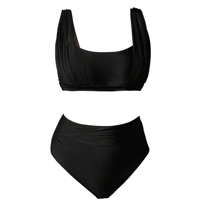 Damen Hochtaillierter Bikini mit modischem Bustier-Oberteil Drune