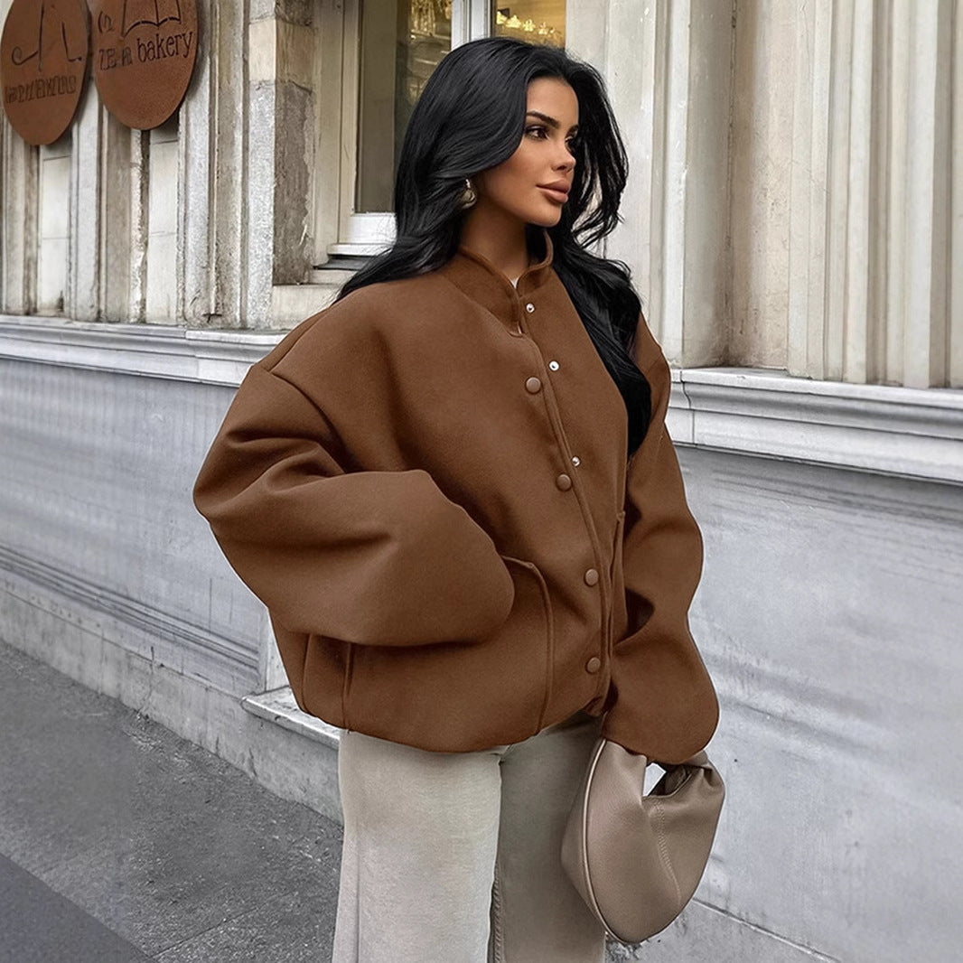 Damen Oversized Jacke aus bequemem Wollmix Drune