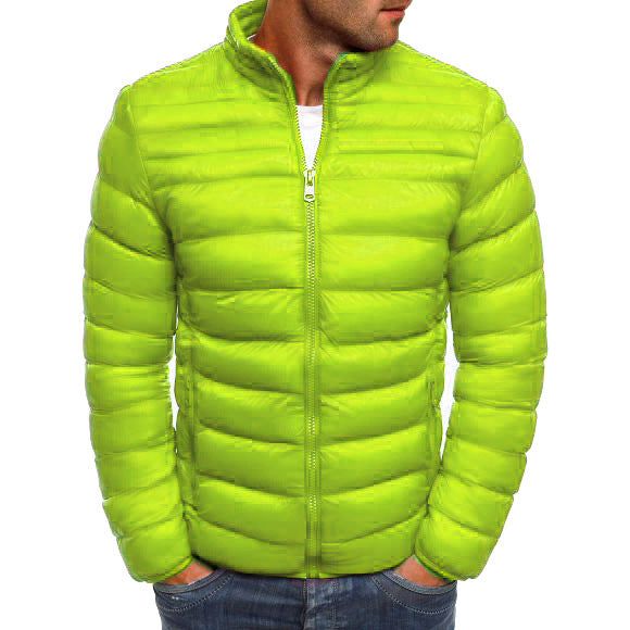 Herren modische Steppjacke mit hohem Kragen und seitlichen Reißverschlusstaschen Drune