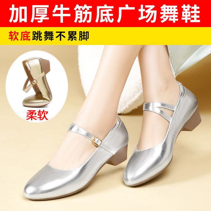 Damen Mary Jane Ballerinas mit modischer Schnalle und bequemer Sohle Drune