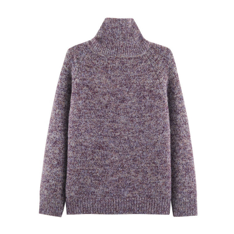 Damen Grobstrick‑Cardigan im Oversize‑Look mit hohem Rippkragen und Knopfleiste Drune
