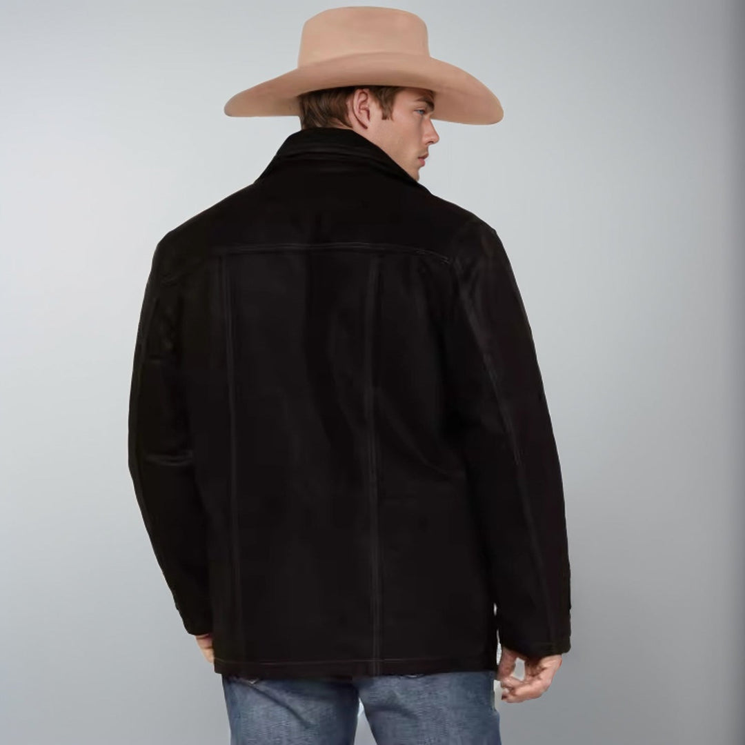 Herren vielseitige und robuste Wildlederjacke mit funktionalen Taschen Drune