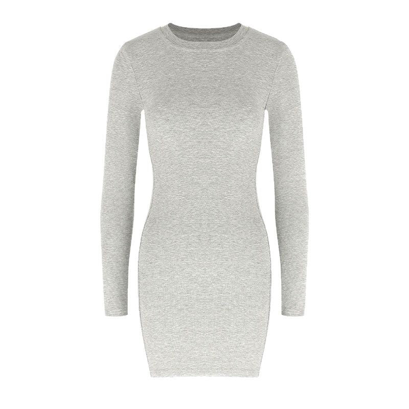 Damen figurbetontes Langarmkleid aus hochwertigem Jersey Drune