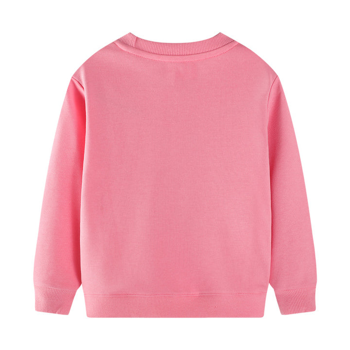 Mädchen Sweatshirt mit buntem Dinosaurier- und Blumenapplikationen Drune