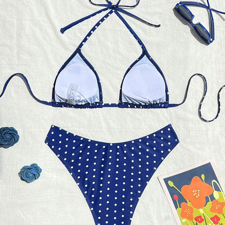 Damen Triangel-Bikini mit klassischen Punkten Drune