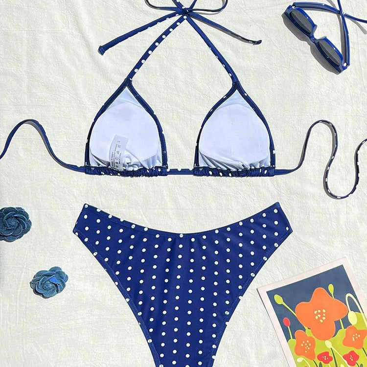Damen Triangel-Bikini mit klassischen Punkten Drune